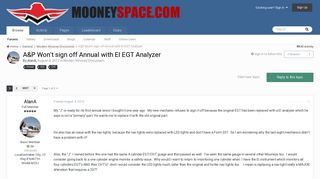 A&P Won't sign off Annual with EI EGT Analyzer - Modern Mooney ...