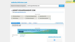 assist.eguardianship.com at WI. eGuardianship Login - Website Informer