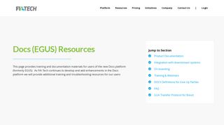 Docs (EGUS) Resources – FIA TECH