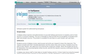 e-hallpass | Product Reviews | EdSurge