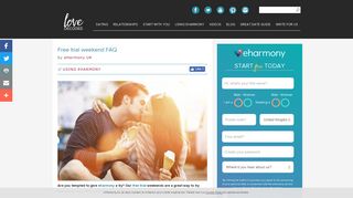 Free trial weekend FAQ - eHarmony Dating Advice