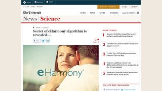 Secret of eHarmony algorithm is revealed.... - The Telegraph