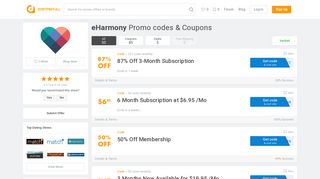 88% Off eHarmony Promo Codes & Coupons for February 2019