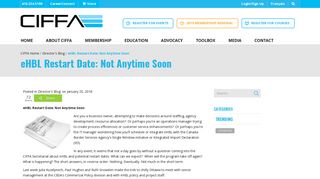 eHBL Restart Date: Not Anytime Soon | CIFFA