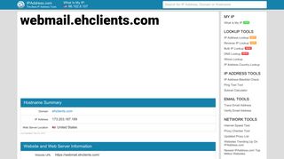 webmail.ehclients.com - Ehclients Webmail | IPAddress.com