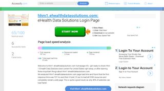 Access hhm1.ehealthdatasolutions.com. eHealth Data Solutions Login ...