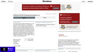 eHealth Data Solutions LLC: Private Company Information - Bloomberg