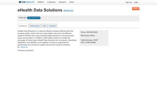 eHealth Data Solutions - CB Insights