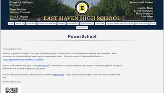 PowerSchool - East Haven High School - Google Sites