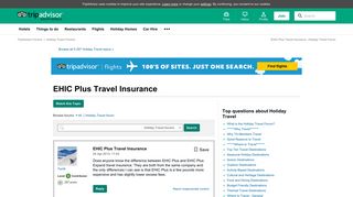 EHIC Plus Travel Insurance - Holiday Travel Message Board ...
