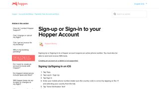 Sign-up or Sign-in to your Hopper Account – Hopper