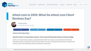 eHost.com In 2019: What Do eHost.com Client Reviews Say?