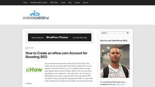 How to Create an eHow.com Account for Boosting SEO - WebDesy