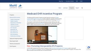Medicaid EHR Incentive Program | MeHI