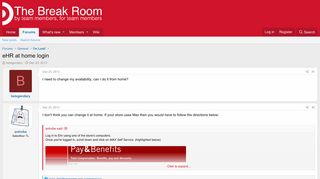 eHR at home login | The Break Room