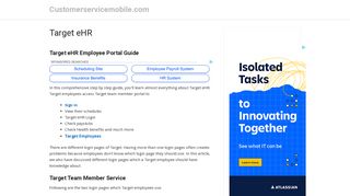 Guide for Target eHR login employee portal and view my schedule