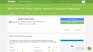 EHR YOUR WAY Pricing, Features, Reviews & Comparison of ...