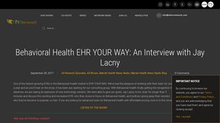 Behavioral Health EHR YOUR WAY: An Interview with Jay Lacny ...
