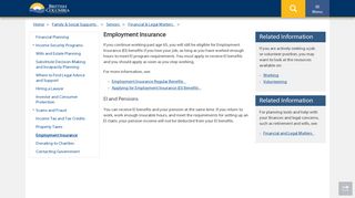 Employment Insurance - Province of British Columbia