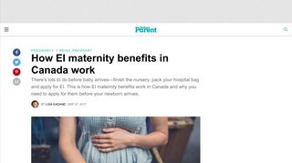 How EI maternity benefits in Canada work - Today's Parent