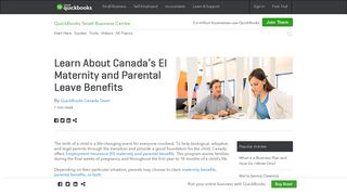 Learn About Canada's EI Maternity and Parental Leave Benefits ...
