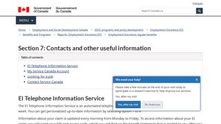Section 7: Contacts and other useful information - Canada.ca