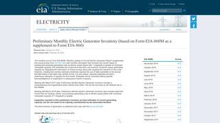 Preliminary Monthly Electric Generator Inventory (based on Form EIA ...