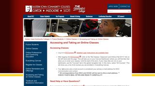 Accessing and Taking an Online Classes