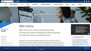 RBA Online - Responsible Business Alliance