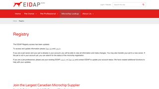 Registry - EIDAP Website