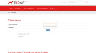 Client Area - EIDAP Website