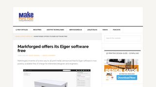 Markforged offers its Eiger software free - Make Parts Fast