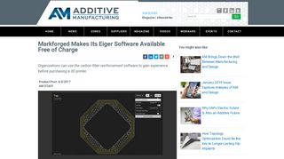 Markforged Makes Its Eiger Software Available Free of Charge ...