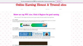 Online earning Sites without any investment | PTC SITES - Wix.com