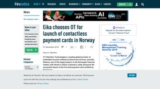 Eika chooses OT for launch of contactless payment cards in Norway