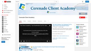 Cerenade Client Academy - YouTube