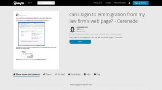 can i login to eimmigration from my law firm's web page? - Cerenade