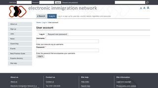 Log in - Electronic Immigration Network