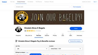 Working at Einstein Bros.® Bagels: 269 Reviews about Pay & Benefits ...