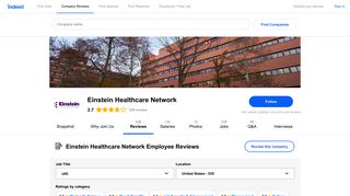 Working at Einstein Healthcare Network: 532 Reviews | Indeed.com