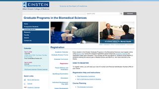 Registration - Albert Einstein College of Medicine