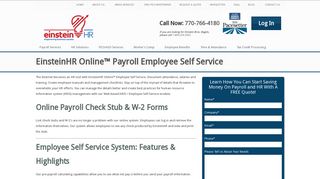EinsteinHR Online™ Payroll Employee Self Service - Einstein HR, Inc