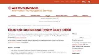 Electronic Institutional Review Board (eIRB) | Information ...