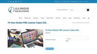 75-Hour Broker PRE-License Topics D2L - Illinois REALTORS