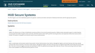 HUD Secure Systems - HUD Exchange