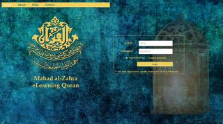 Mahad Al-Zahra | Login - eLearningQuran