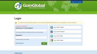 Login | GoinGlobal