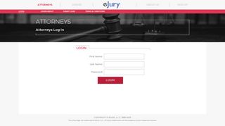 Login - eJury.com :: The Online Trial Experience