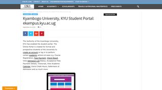 Kyambogo University, KYU Student Portal: ekampus.kyu.ac.ug ...