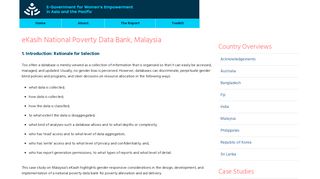 eKasih National Poverty Data Bank, Malaysia | E-Government for ...